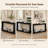 Elegant Fluted Column Entryway Table - 70" Slim Depth Entryway Table In Matte Black-1677104912