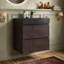 Wall Mounted Single Vanity Bathroom Vanity With Solid Surface Top-560867720