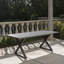 Table de salle à manger d'extérieur avec structure en aluminium et en acier, gris / noir - s'adapte à la structure du patio, de la cour, du jardin et du style de vie des utilisateurs