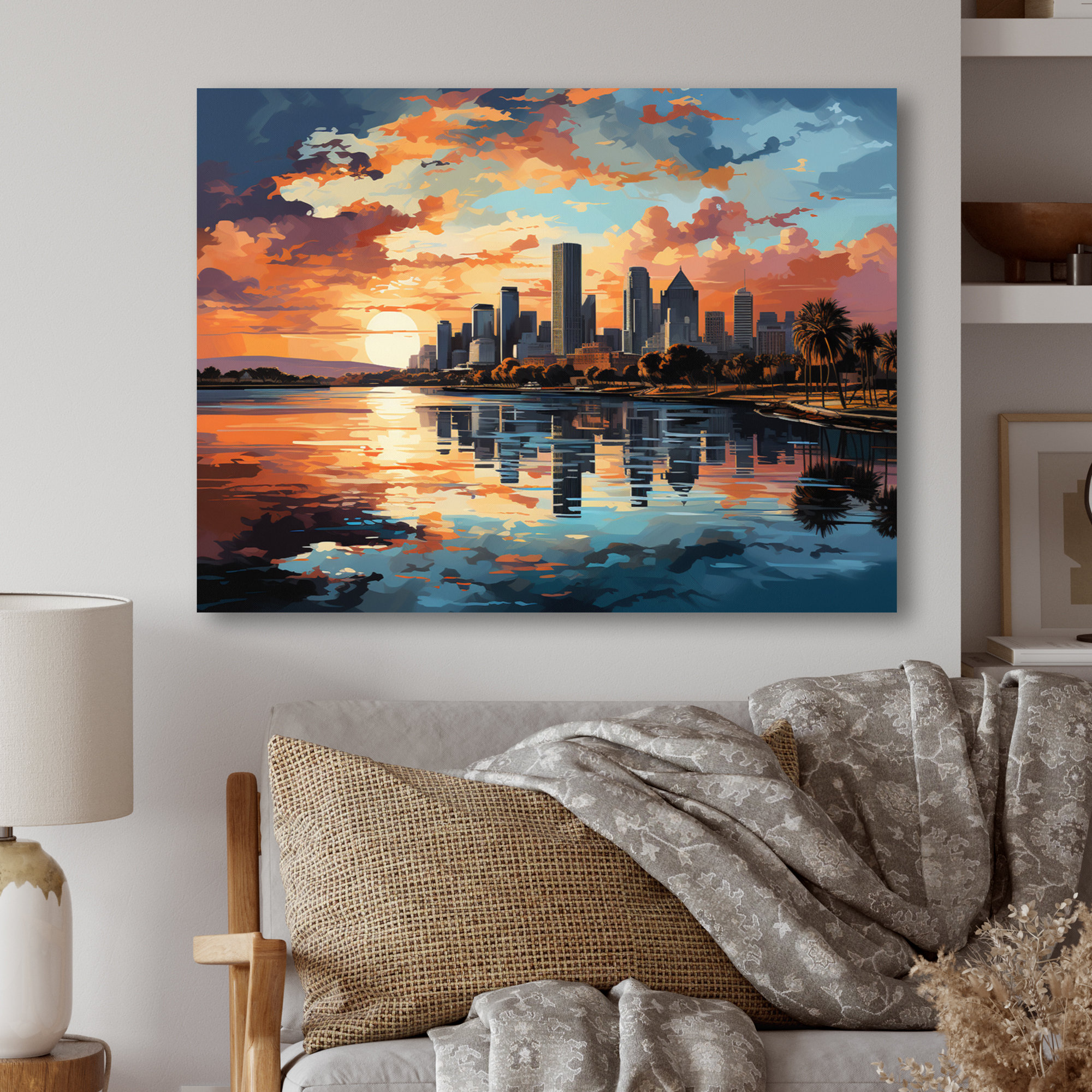 Latitude Run® San Diego City At Cloudy Dawn - San Diego Print on Metal ...
