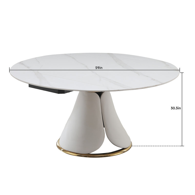 Table de salle à manger moderne et tendance avec table de salle à manger rétractable simple et multifonctionnelle, 9