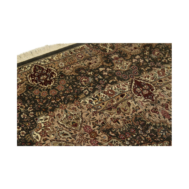 Hand-Knotted High-Quality Green Area Rug