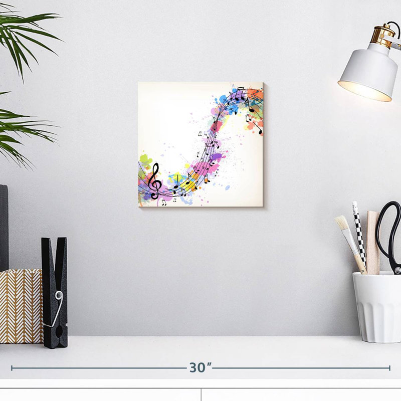 Abarca Abstract Musical Notes, 10" H x 10" W