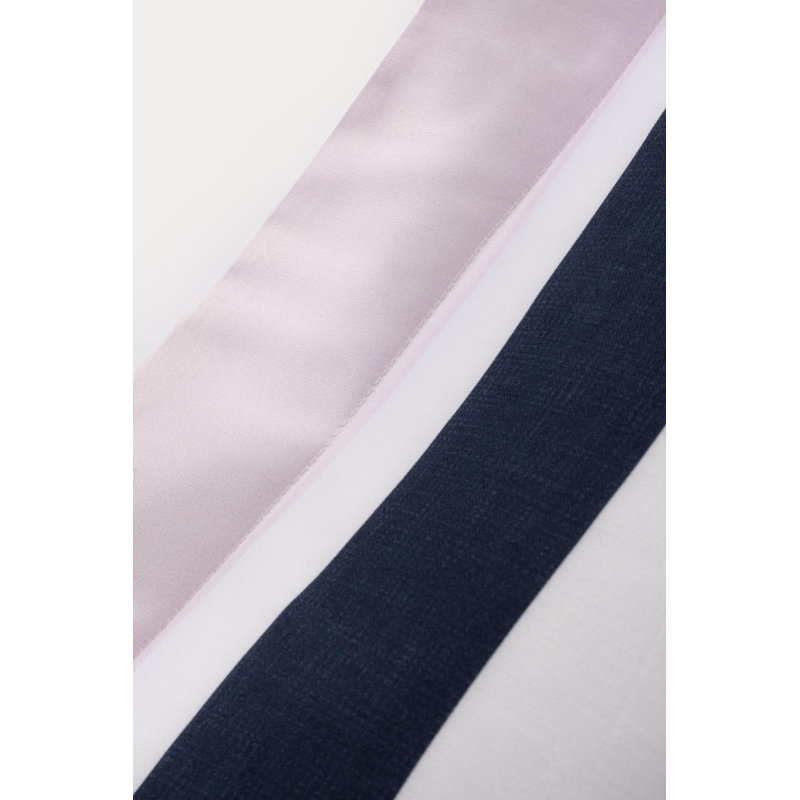 Ensemble de 2 taies décoratives pour chambre double à double bordure, Très grand, Rose
