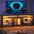 Kruszewski 70" Gaming TV Console for TVs up to 75 inch, LED Media Console with Storage and Adjustable Storage Shelves-1243595812