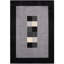 Ephesus Collection Living Room Rugs Bordered Design in Grey/Black-105291548