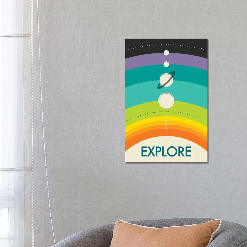 Solar System 1 Piece Wrapped Canvas Painting, 66.04cm H x 45.72cm W x 1.905cm D