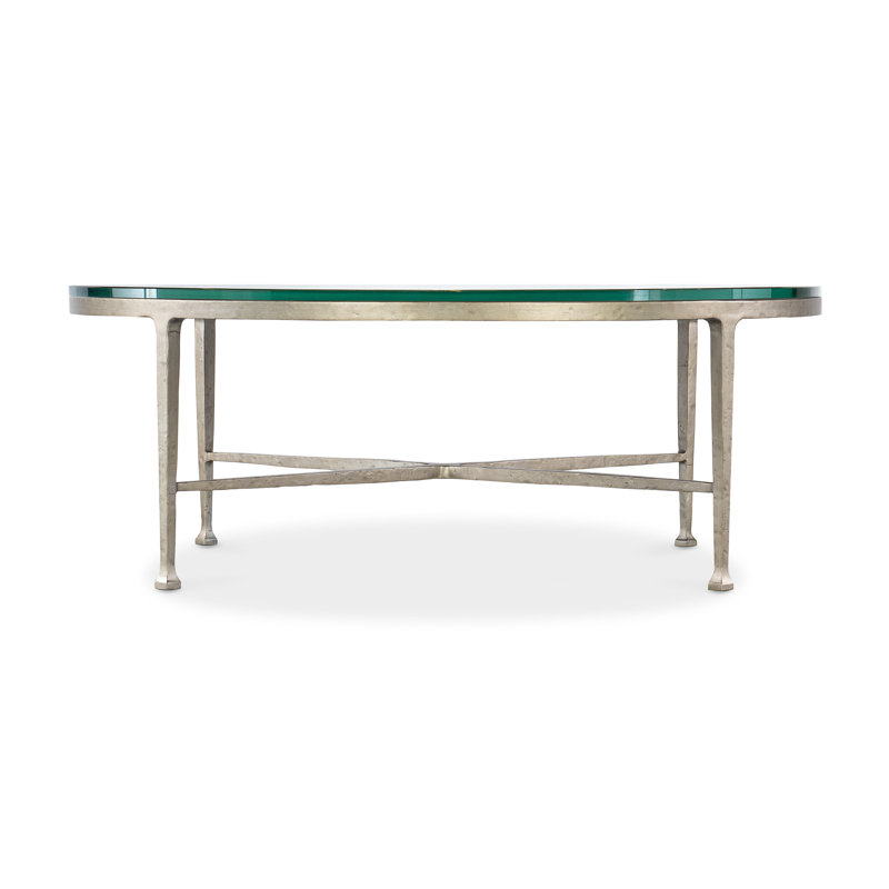 Cora Coffee Table, 16" H x 42" L x 42" W, Clear