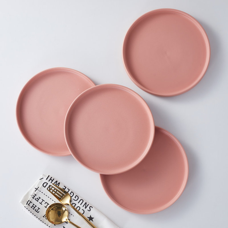 Jennette 6-Piece Salad Plate Set Porcelain, Terracotta