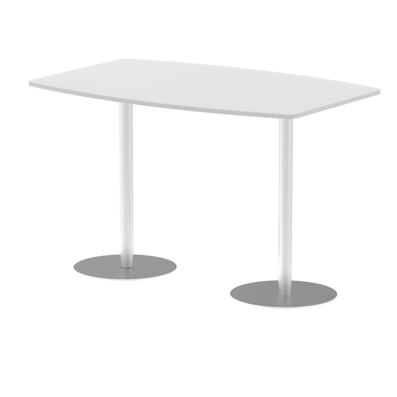 Levolia Rectangle Conference Table, White, 114.5cm H x 180cm W x 120cm D