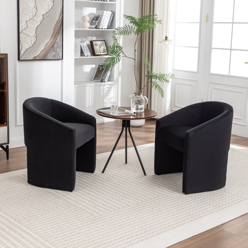 Chaise rembourrée Halley, Noir