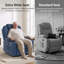 Fauteuil inclinable électrique de 25,2 po de largeur à deux moteurs avec vibrations et chaleur, similicuir respirant-1793090445