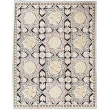 Hand-Knotted High-Quality Black and Gray Area Rug