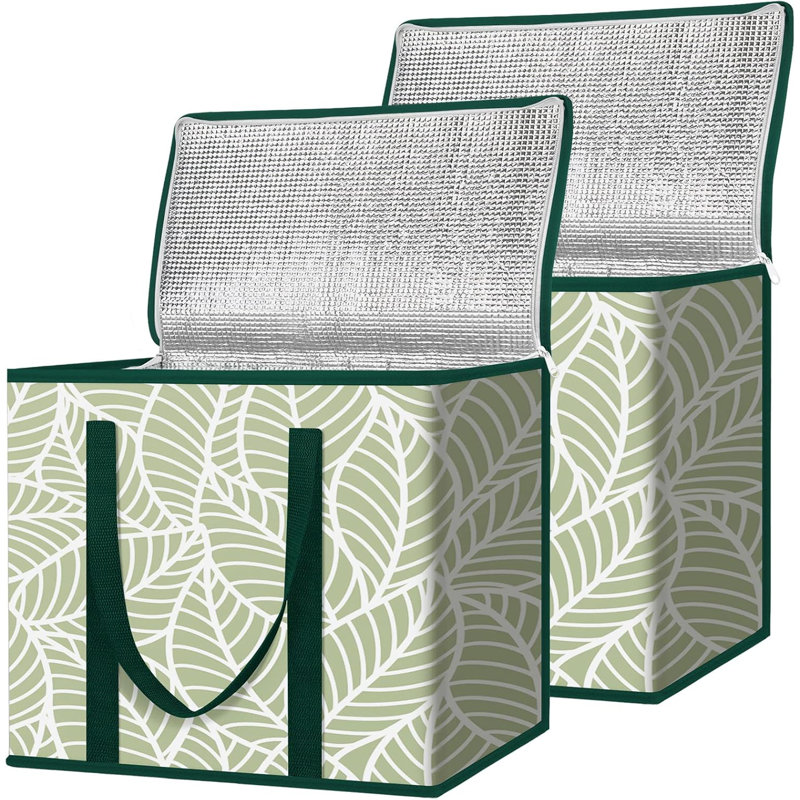 2 Packs Insulated Reusable Collapsible Storage Bag