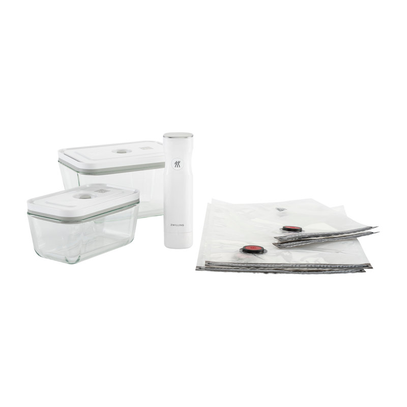 Ensemble de 7 machines à emballer sous vide ZWILLING Fresh & Save, sacs sous vide, préparation de repas, contenants hermétiques