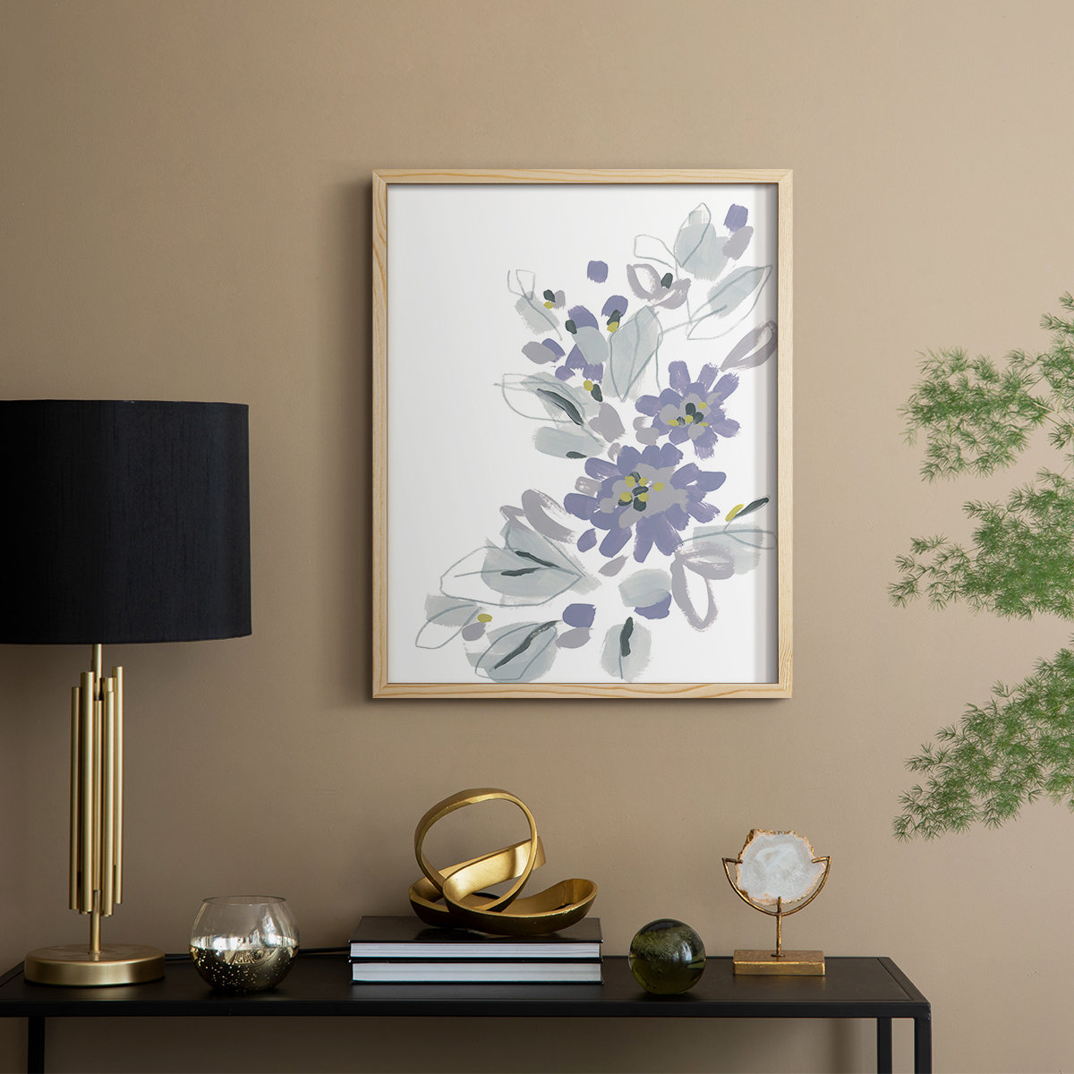 Red Barrel Studio Periwinkle Patch II Framed Print - Solid Wood ...