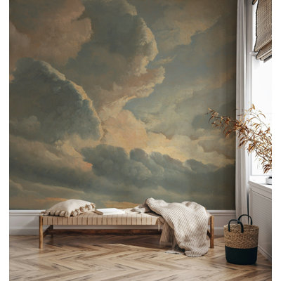 Papier peint Cloudscape bleu ciel pastel