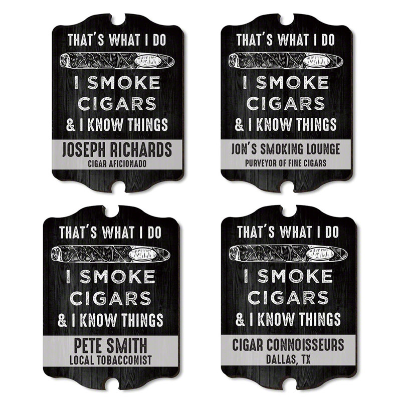 Décoration murale pour la cigare custom, H 15,5 po x l 12 po x p 0,5 po, Oui