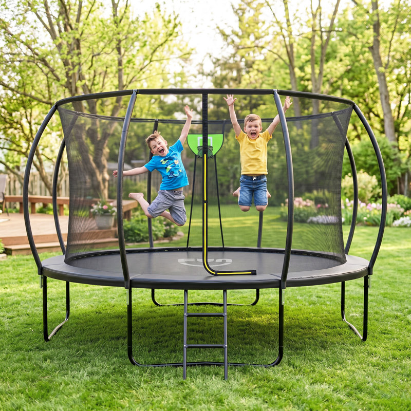 Trampolines récréatives avec panier et basketball 15 pi Funseek