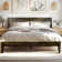 Acacia Premium Emery Solid Wood Platform Bed Frame with Headboard Included, No Box Spring Needed, Weight Capacity 800lb.