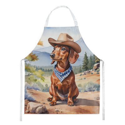 Tablier de bienvenue teckel Cowboy