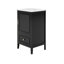 Meuble-lavabo 20 po avec lavabo et 1 tiroir noir 20 po