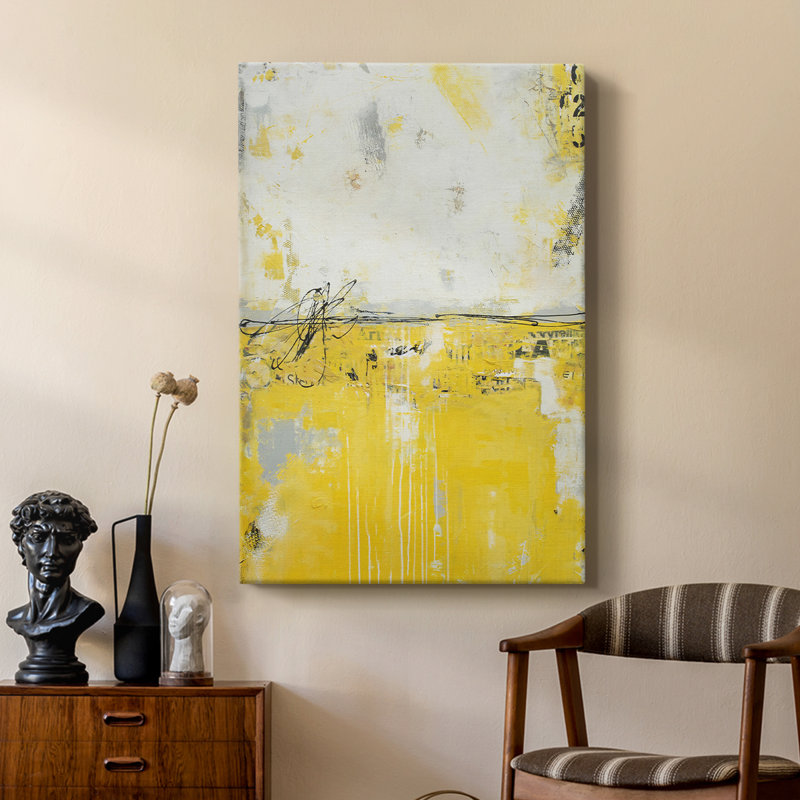 Jaune lié - galerie Cavas sur mesure, H 18 po x l 12 po