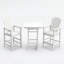 Ensembles de bar de patio blanc durable, bistro Hdpe toutes saisons pour recevoir