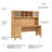 Paelynn 72” Office Desk with Hutch and Drawers, Computer Office Desk with Storage, Modern Wood, Maple Cross-1807779730