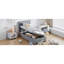 Lit plateforme tapissier simple avec système de rangement hydraulique-1654029257
