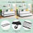 Metal Platform Sofa Bed Frame With Heavy Castor Metal Slats-296103762