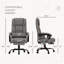 Fauteuil de bureau ergonomique inclinable à dossier haut avec 6 points de vibration, repose-pieds et télécommande pour un confort et une relaxation ultimes.
