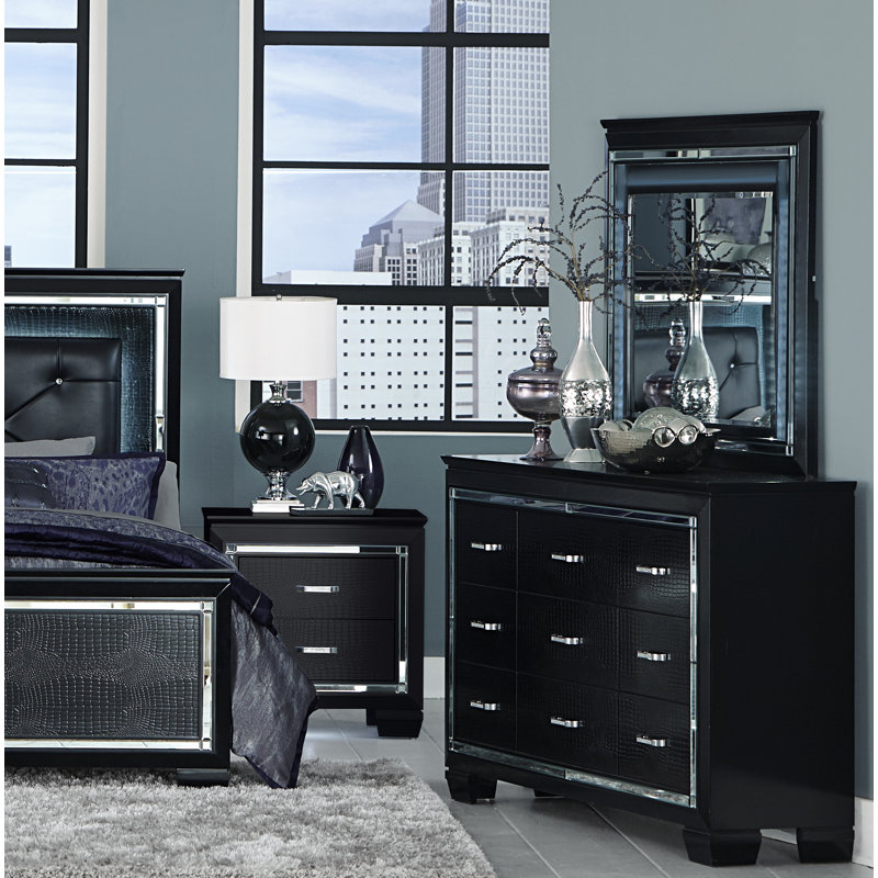 Oscar 64'' W 9 - Drawer Dresser, Black
