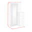 Miroir de plancher blanc avec rangement Picket House Furnishings Alberta