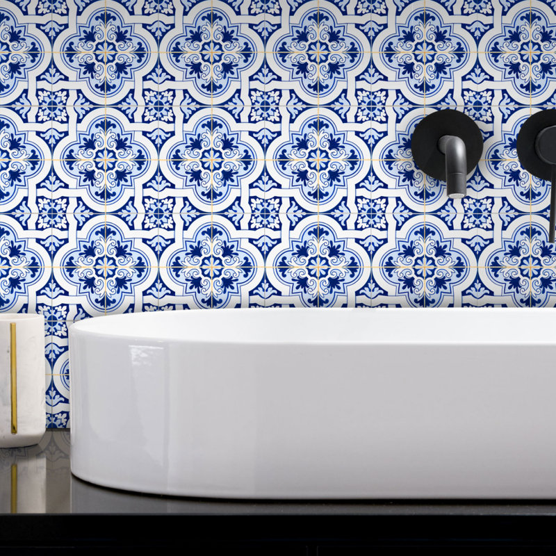 4'' W x 4'' L Vinyl Peel and Stick Mosaic Tile