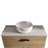 Integrated White Ceramic Basin, Drain NOT Included