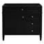 Meuble-lavabo de 36 po au design moderne. 2 tiroirs et un tiroir basculant. Cadre en bois massif. . Noir Poids du colis: 83,6 lb, rangement de 36 po. Et bois. . Look envoûtant-576828200-576828206