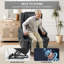 Fauteuil inclinable chauffant électrique en cuir PU avec porte-gobelet chauffant et port USB Type C (noir)-630636348