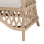 Chaise avec accoudoirs en rotin tressé ivoire Caleigha