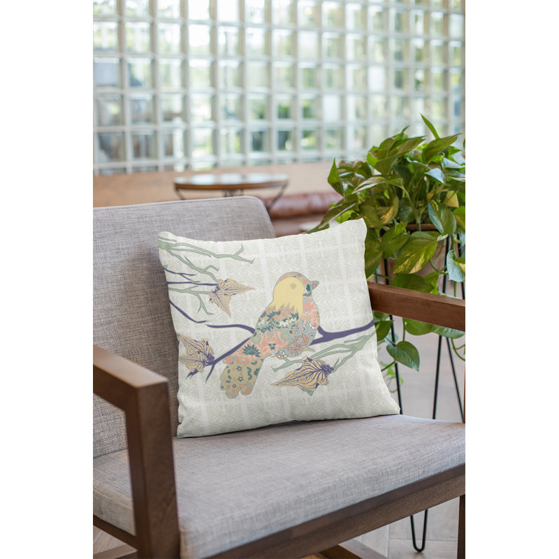 Abstract Faux Suede Reversible Throw Pillow, 18"x18"