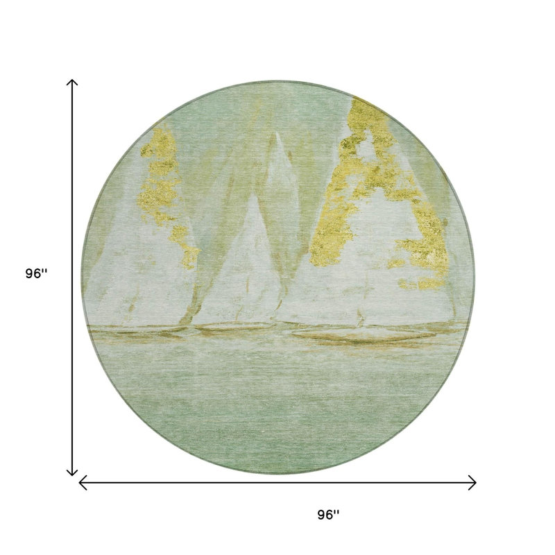 Tapis d'intérieur rond 8 pi