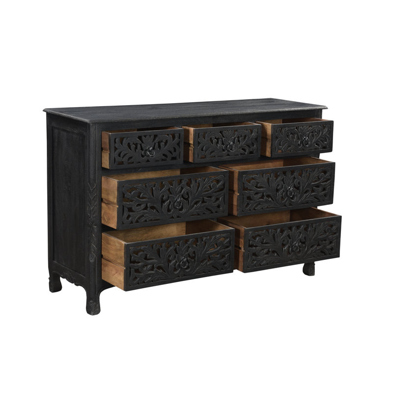 Ensemble de chambre à coucher configurable standard en bois massif Aarohi, Gris calcaire, Grand lit