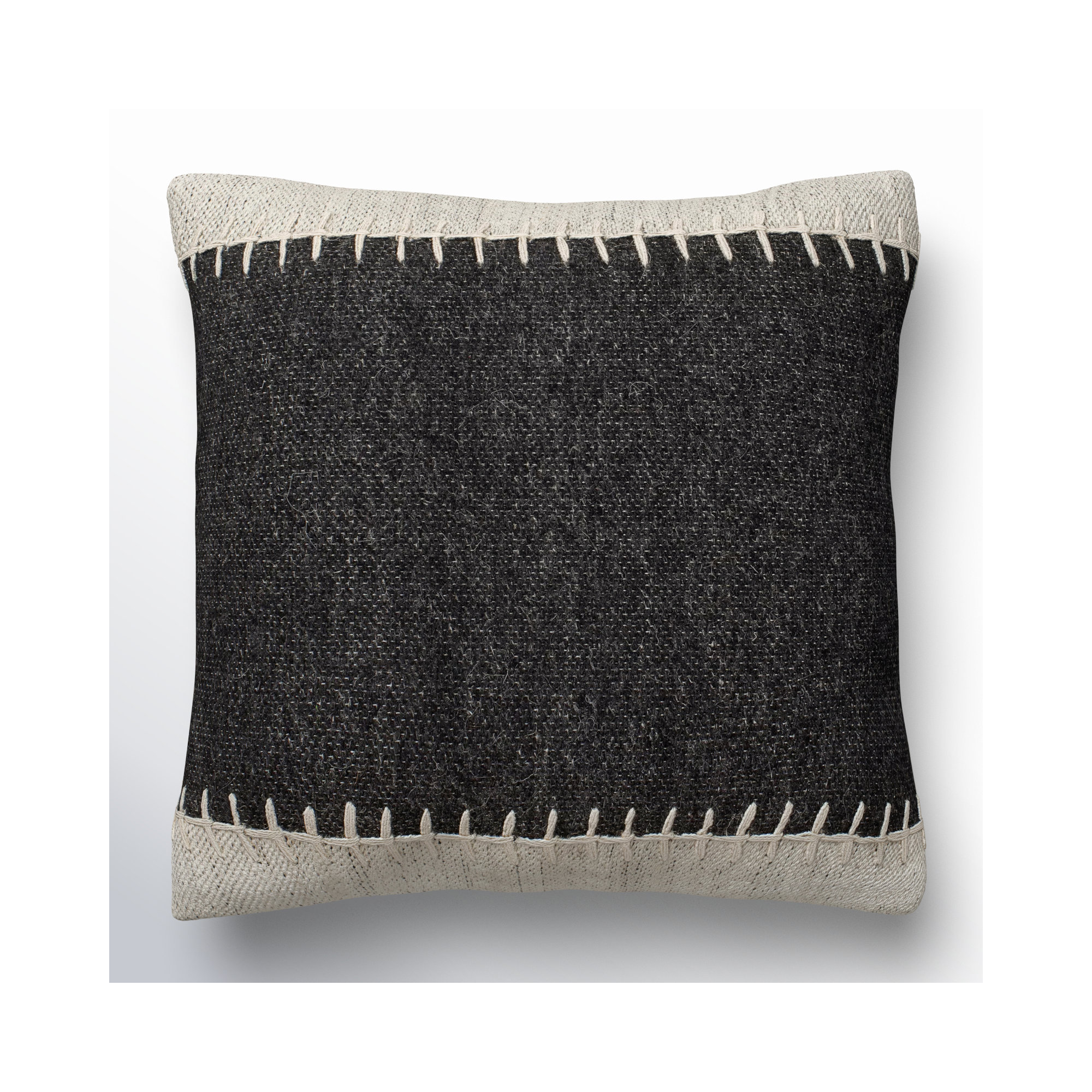 Nolea Wool Throw Pillow, Polyester/Polyfill