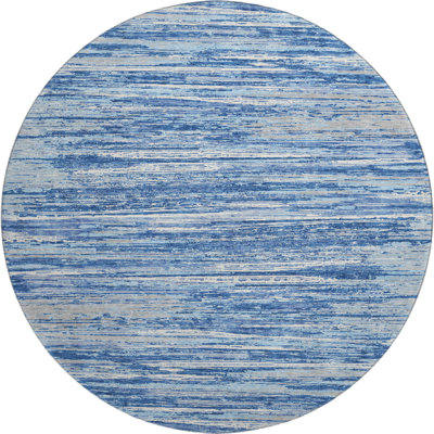 Premium Machine Washable Prisco Blue Rug