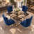 Navy Blue-Golden Leg