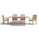 Summerton 6 - Person Teak Wood Patio Dining Set with Rectangular Table , Cushions Included