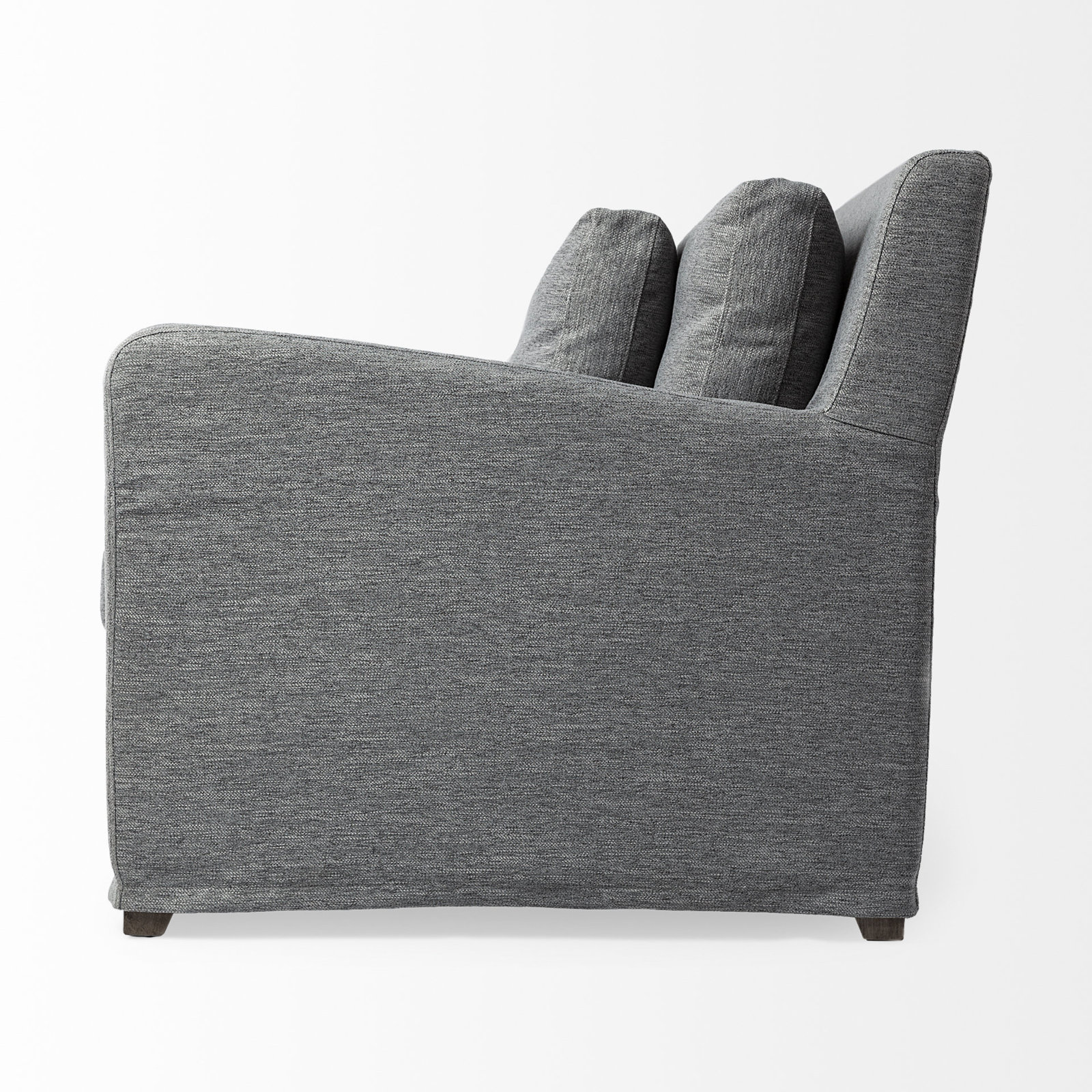 Nessa 93" Slipcovered Sofa, Castlerock Gray Basketweave