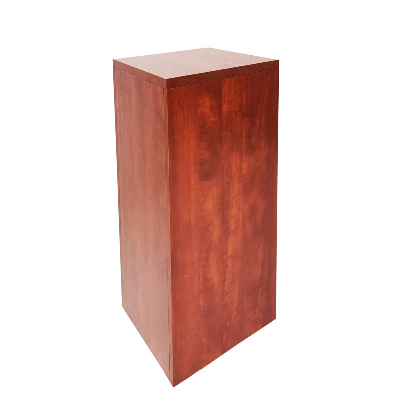 Hadaway 36" Pale Walnut Cube Pedestal Display Glorifier Riser Stand Easy Assembly Required