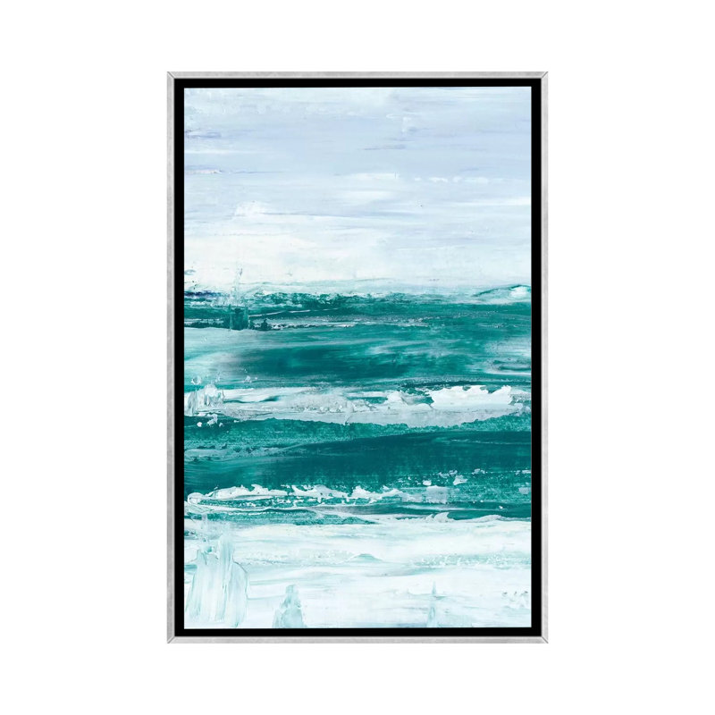 "Choppy Waters I" par Ethan Harper, reproduction d’art, H 26 po x l 18 po x 1,5 po, Toile avec cadre argenté, Pas de tapis