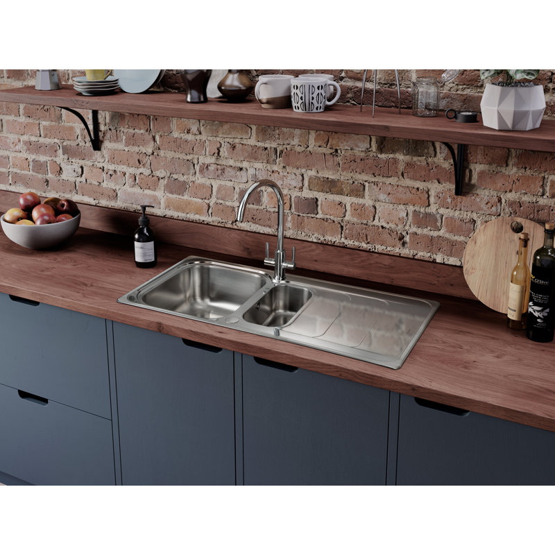 Houston 98.5cm x 50.8cm Stainless Steel Kitchen Sink